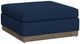 International Furniture Direct Georgia Navy Blue Square Ottoman-0