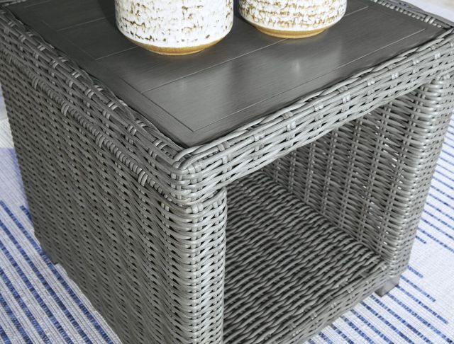 Signature Design by Ashley® Elite Park Gray Outdoor End Table-4