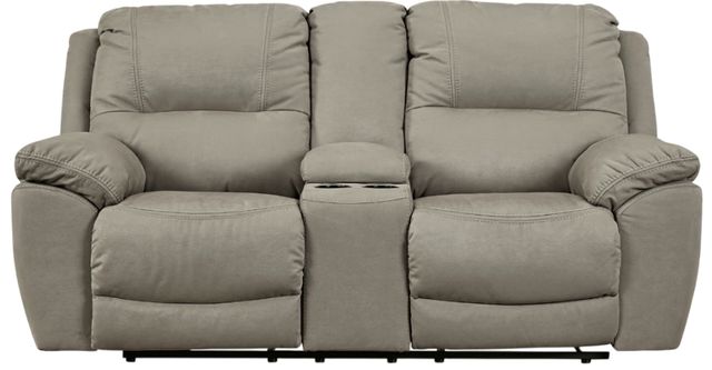 Signature Design by Ashley® Next-Gen Gaucho Putty Double Power Reclining Loveseat with Console-1