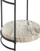 Crestview Collection Harvey Cream Accent Table with Black Frame-1