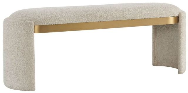 Uttermost® Serena Antique Gold/Bone White Bench-0