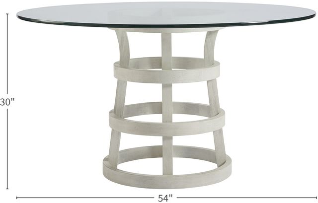 Universal Explore Home™ Escape-Coastal Living Home Glass Top 54" Dining Table with Sandbar Base-2