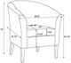 Linon Simon Brown Club Chair-2