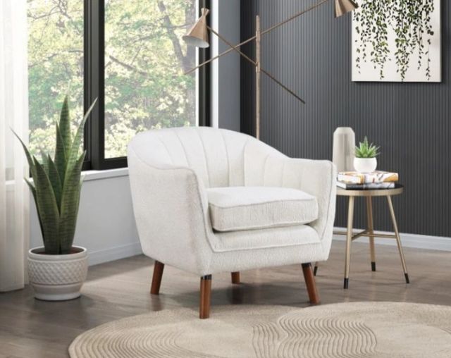 Homelegance® Cutler Brown/White Accent Chair-1