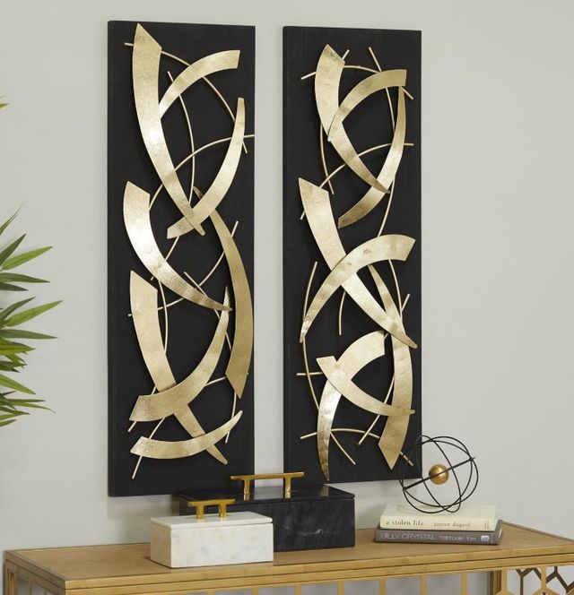 Deco Marche 2-Piece Abstract Dimensional Wall Decor Set-4