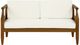 Linon Corolla Brown/Beige Acacia/Fabric Outdoor Conversation Set-2
