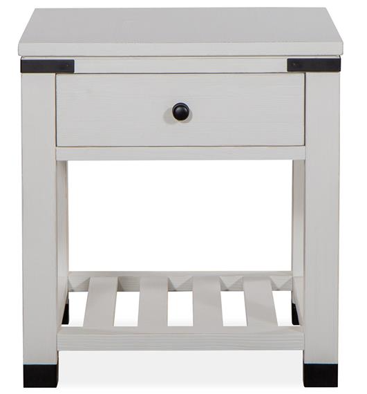 Magnussen Home® Harper Springs Silo White Shelf End Table-0