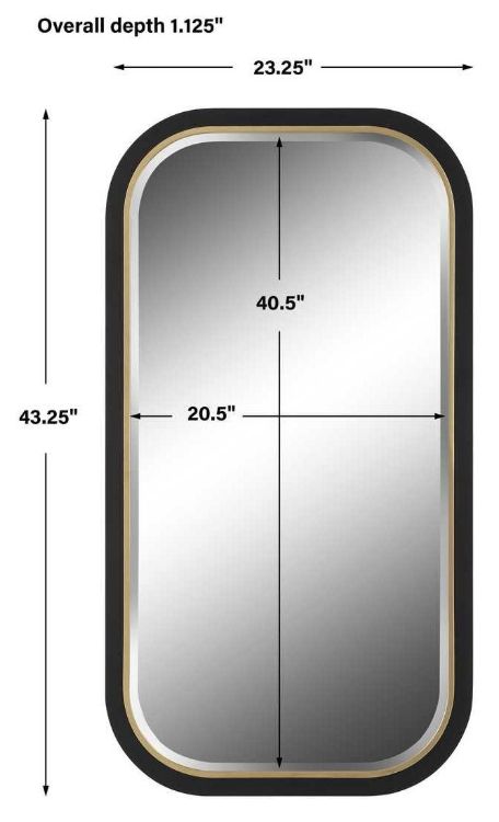 Uttermost® Nevaeh Black/Gold Curved Mirror-2
