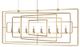 Currey & Company Metro Contemporary Gold Leaf Rectangular Chandelier-0