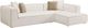 TOV Furniture Tristine 2-Piece Cream Right-Arm Facing Sectional and Chaise-0