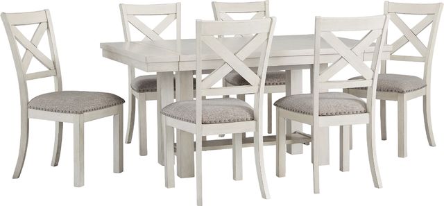 Signature Design by Ashley® Robbinsdale 7-Piece Antique White Dining Table Set-0