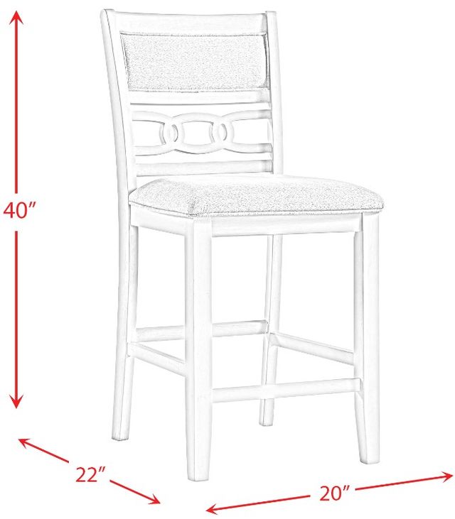 Elements International Amherst 5-Piece Bisque Counter Dining Set-4