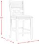 Elements International Amherst 5-Piece Bisque Counter Dining Set-4