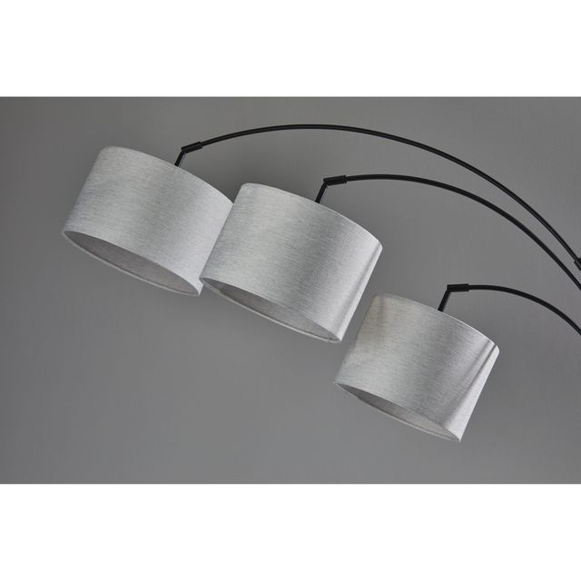 Adesso® Bowery Black 3-Arm Arc Lamp-1