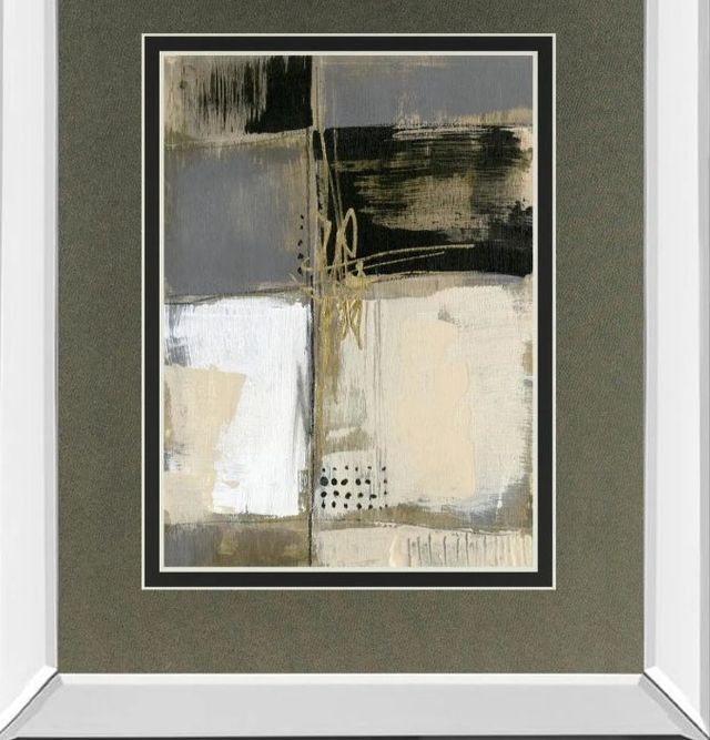 Classy Art Neutral Divisions III by Jennifer Goldberger Mirror Framed Wall Art-1