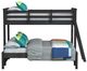 Elements International Hampton Kids Charcoal Youth Twin/Full Bunk Bed with Ladder-2