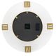 A & B Home Clear/Gold/White Round Gear Clock-3