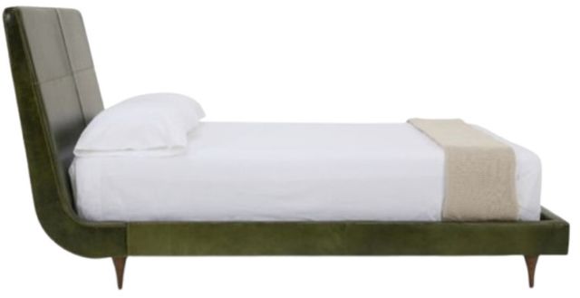 American Leather® Customizable Menlo Park Leather California King Upholstered Panel Bed-3