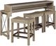 Hammary® West End Brown Bar Console with Three Stools-2