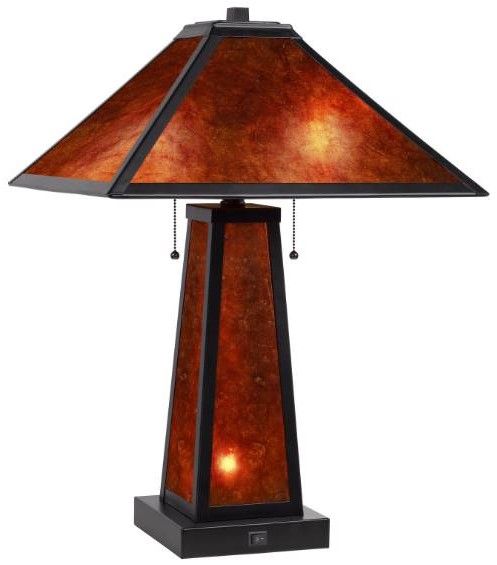 Cal® Lighting & Accessories Mica Desk Lamp-2