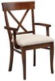 Handstone Florence X Back Arm Chair With Leather Seat-0