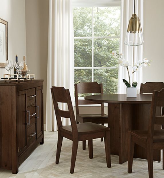 LM Co Home By Vaughan-Bassett Crafted Cherry by Ben & Erin Napier Dark Cherry Ladderback Side Chair-2