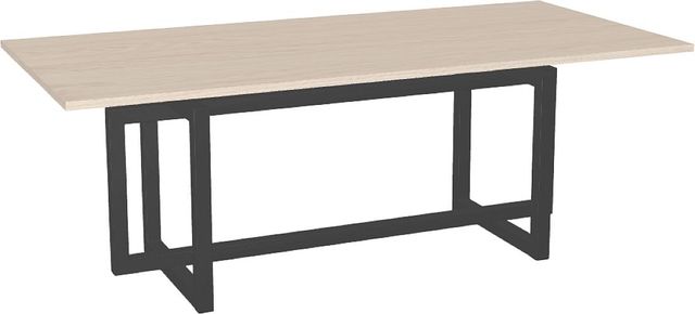 Amisco Customizable Ezra 84" Rectangular Dining Table with 1" White Oak Veneer Top-0