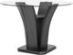 Furniture of America® Manhattan 5-Piece Glass Top Round Dining Table Set with Dark Gray Pedestal-1