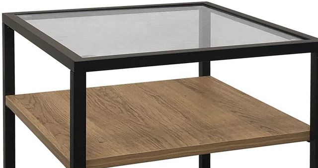 Signature Design by Ashley® Harrelburg Glass Top Accent Table with Black Base-1