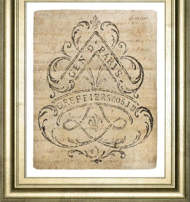 Classy Art Letter Crest I Vintage v2 by Wild Apple Portfolio Wall Art-1
