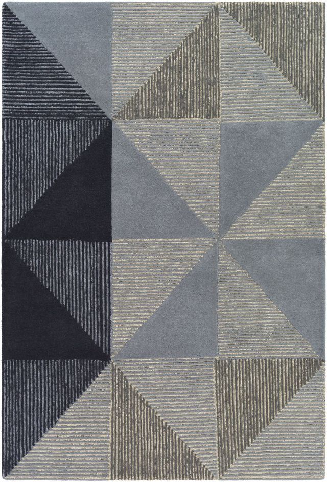 Surya Kennedy Ink Blue/Charcoal/Denim 8'x10' Area Rug-0