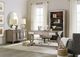 Hooker® Furniture Rustic Glam Medium Wood Trestle Desk-1