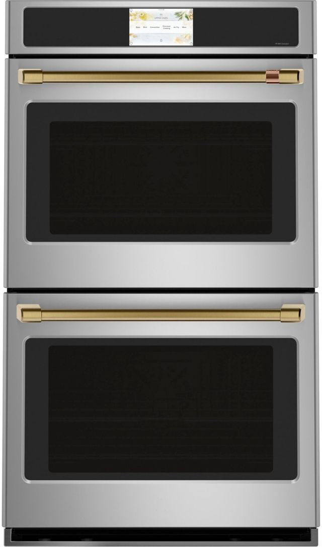 Café™ Brushed Brass Double Wall Oven Handles-1