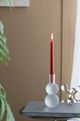 A & B Home Red Unscented Soy Wax Taper-5