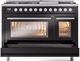 Ilve® Professional Plus II 48" Glossy Black Pro Style Dual Fuel Range-4