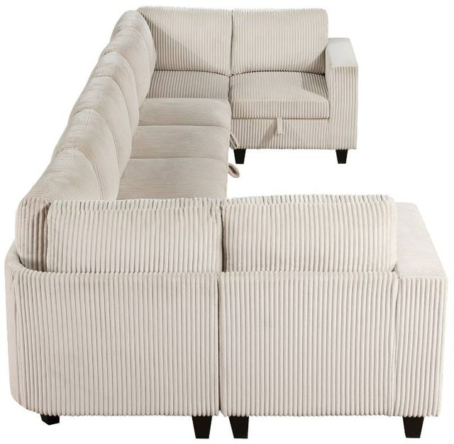 Homelegance® Walterboro 8-Piece Beige Modular Sectional with Storage and Reclining Back Rest-3