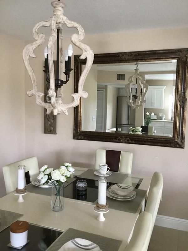 Signature Design by Ashley® Jocelin Distressed White Pendant Light-3
