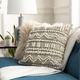 Surya Faroe Khaki 22"x22" Pillow Shell with Down Insert-1