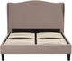 Primo™ International Greta Grey Full Upholstered Wingback Platform Bed-1