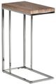 Steve Silver Co. Lucia Brown Chairside End Table with Chrome Frame-0