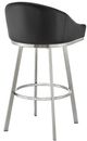 Armen Living Eleanor Black/Brushed Stainless Steel 26'' Counter Stool-4