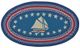 Capel Rugs Hyport Blue Sailboat Colonial 27" x 48" Oval Rug-0