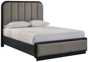 view of the Signature Design by Ashley® Rowanbeck Black/Gray Queen Upholstered Panel Bed