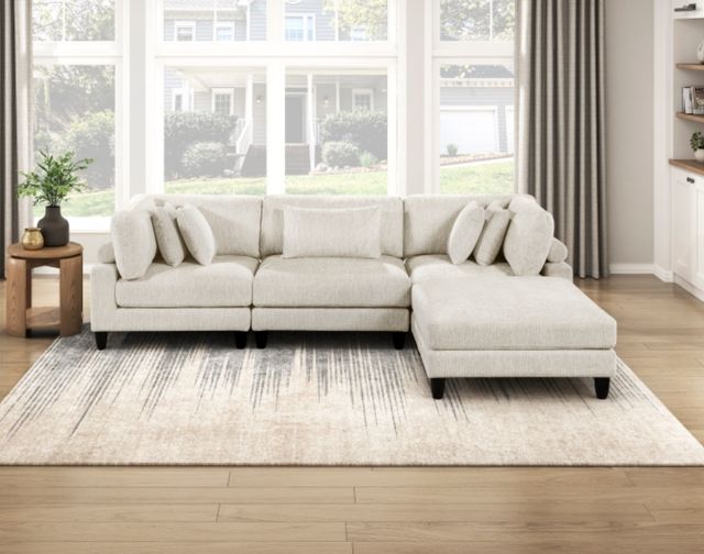 Homelegance® Robstown 4-Piece Beige Modular Sectional with Ottoman-1