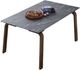 Winners Only® Uptown Black Dining Table with Medium Walnut Base-0
