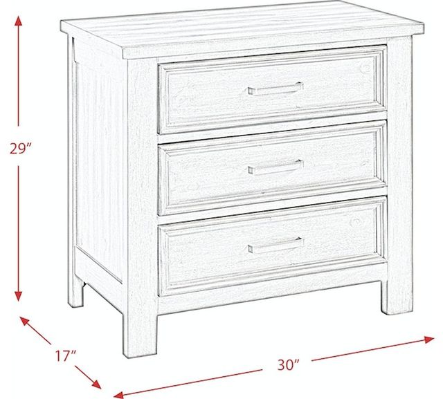 Elements International Sullivan Drift Gray Nightstand-2