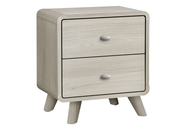 Monarch Specialties Inc. Grey Oak 2-Drawer Nightstand-0