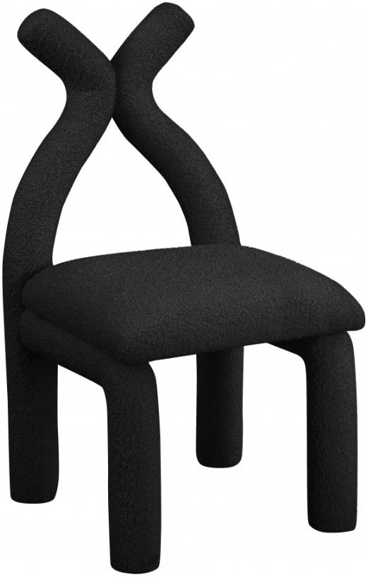 Meridian Furniture Xena Black Upholstered Dining Side Chair-0