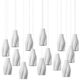 Currey & Company Posh Silver/White 15-Light Linear Multi-Drop Pendant-1