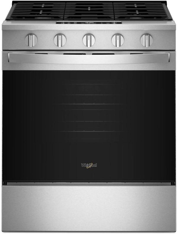 Whirlpool® 30" FingerPrint Resistant Stainless Steel Slide-in Gas Range with Air Cooking Technology-0